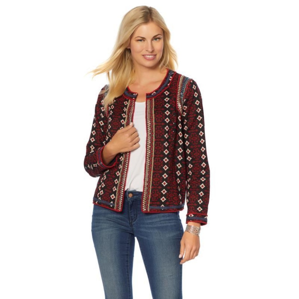 Sheryl Crow Printed "Be Myself" Beaded Hero Jacket